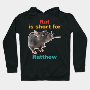 Rat Is Short For Ratthew Hoodie